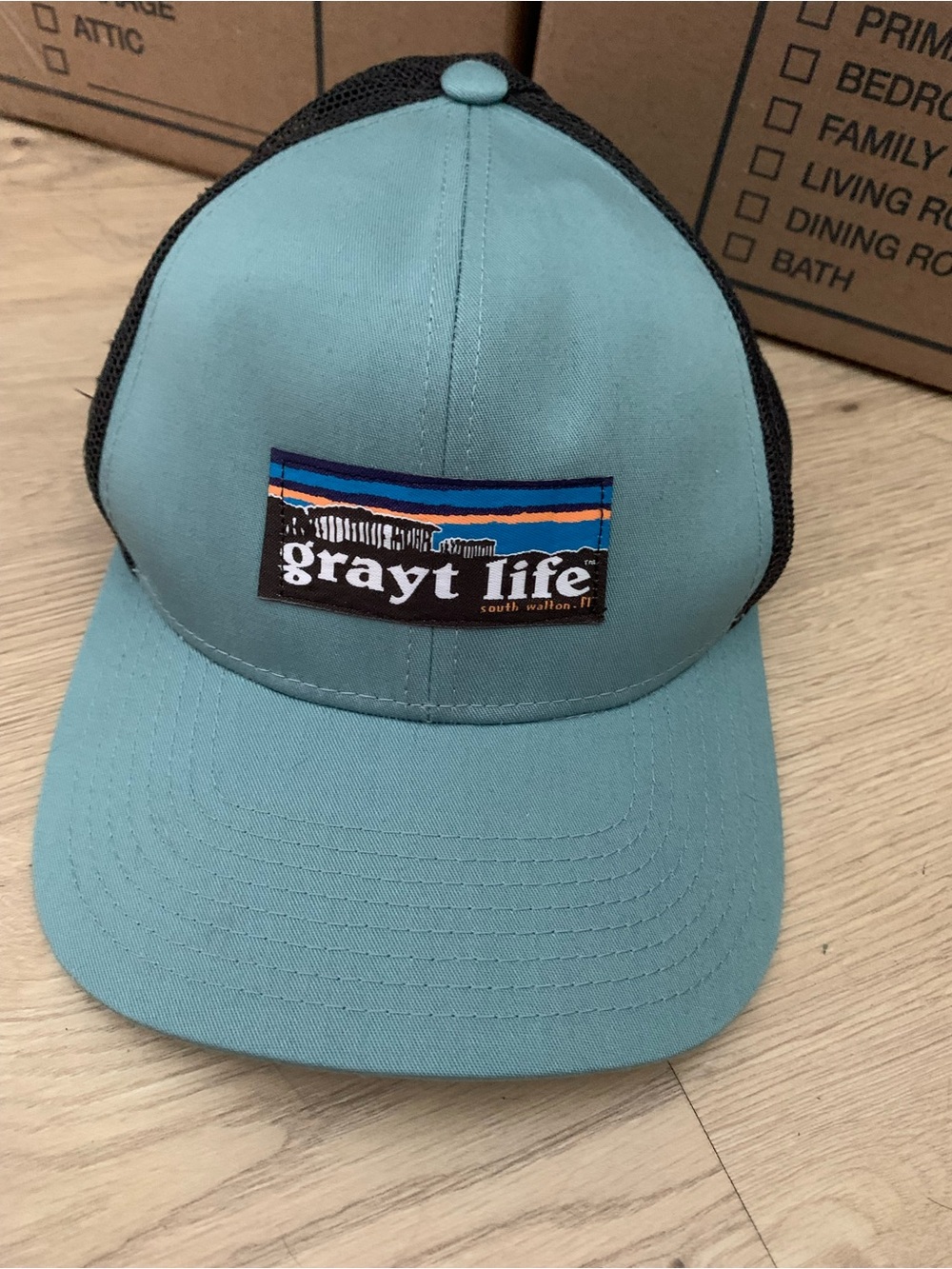 Grayt Life Teal Mesh Back Trucker Hat